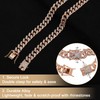 RENEWREVITAL Dog Chain, Durable Rhinestone Dog Necklace, Cuban Link Dog