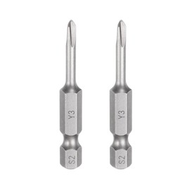 HARFINGTON 2pcs Y Shape Screwdriver Bits 1/4" Hex Shank S2 Steel Magnetic Y3 Head 2" Length Screw Driver Bits Electric Screw Driver Bit for Repair Work