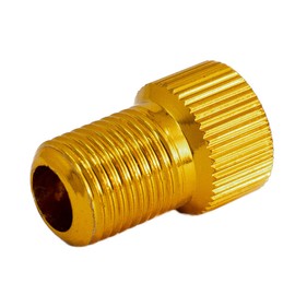 System-S Valve Adaptor Presta to Schrader from Bicycle Valve to Car Valve Colour Gold