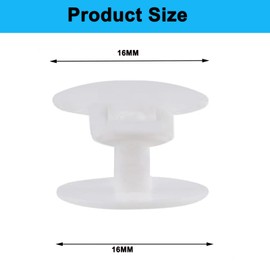 Koomduk 6 Sets Replacement Rivets Button Strap Compatible for Clog Shoe Strap 16mm Size Rivets Repair (White)