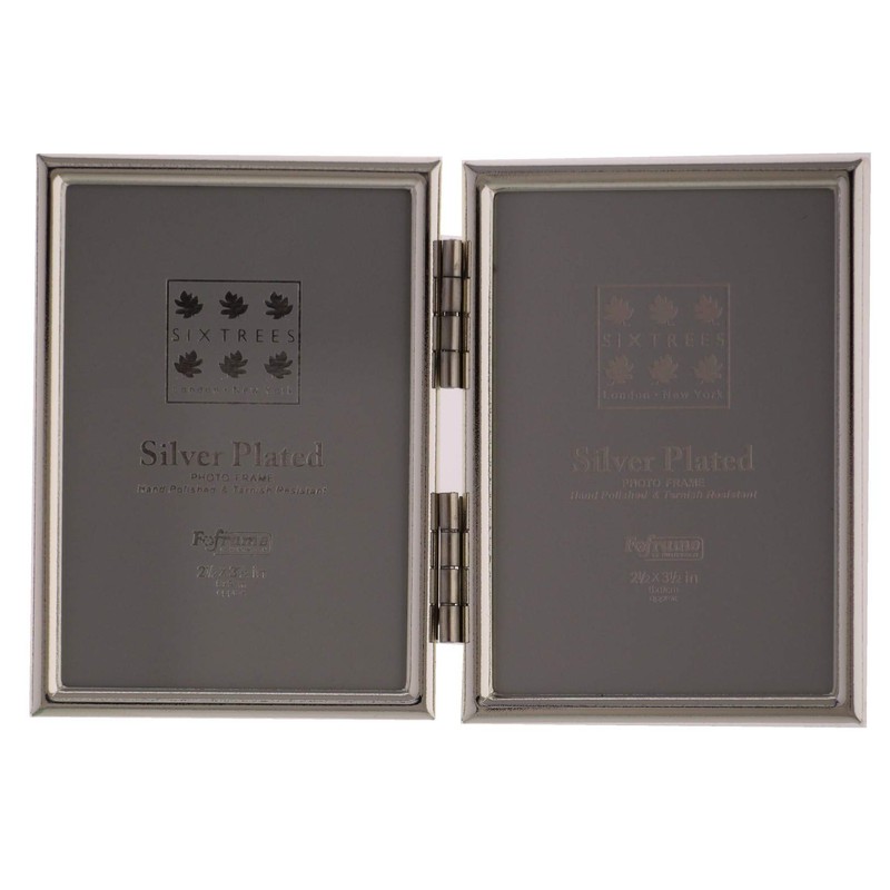 Sixtrees Cambridge 2-400-02 Silver Plated Folding Photo Frame for two