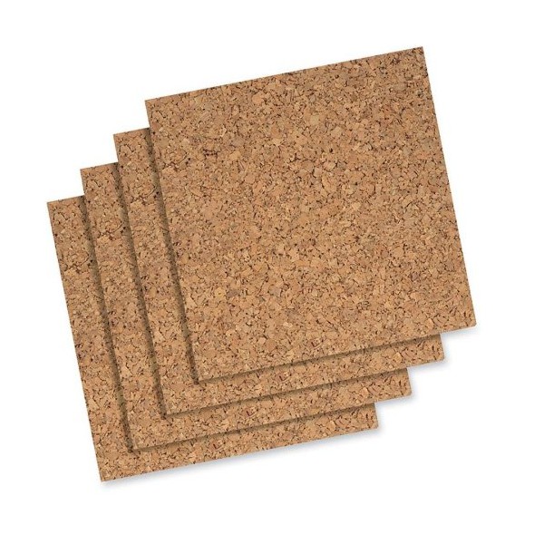 4PK 12x12 LT Cork Tile 1 pounds (PACK)