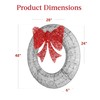 Best Choice Products 48in Pre-Lit Outdoor Christmas Wreath Decoration, LED
