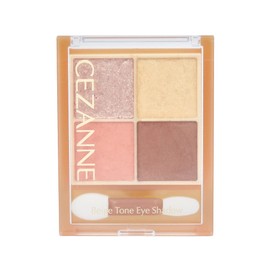 Cezanne Beige Tone Eye Shadow 04 Mimosa Beige 0.15 oz (4.3 g) Glitter Pearl Matte 4 Colors Eyeshadow