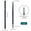 Dual-Sided Triangle Eye Brow Pencils Set, 5 Pcs Retractable Fine