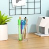 NIUBEE Clear Acrylic Pen Holder for Desk, Round Acrylic Pencil