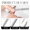 Cuticle Pusher,Stainless 2-In-1 Dual Nail Cuticle Remover,Etching Manicure Scraper Tools