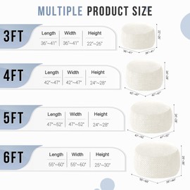 HABUTWAY 3FT Bean Bag Chair,Giant Bean Bag Chairs for Adults,Big Bean Bags with Memory Foam Filled, Large Beanbag Chairs with Chevron Plush Cover-White