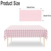 Wuvolution party Pink and White Gingham Tablecloth (2 Pack),54 x