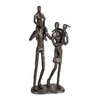 Casablanca Family Design Sculpture Made of Iron Burnished Height 22