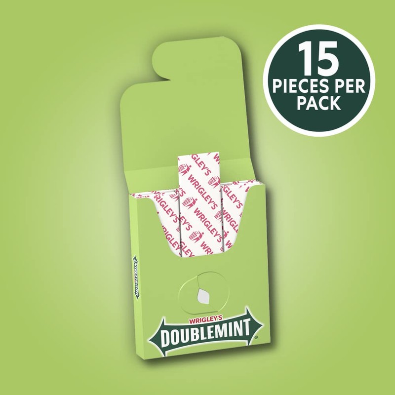 WRIGLEY'S Doublemint Chewing Gum Bulk Pack, 15 Stick Count (Pack