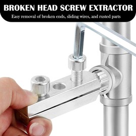 Agamino Stripped Screw Extractor, Broken Bolt Extractor with Allen Wrenches for Broken Faucet, Easy Out Broken Screw Removal Tool for Pipes 1/2 Inch and 3/4 Inch, Broken Key Extractor Kit