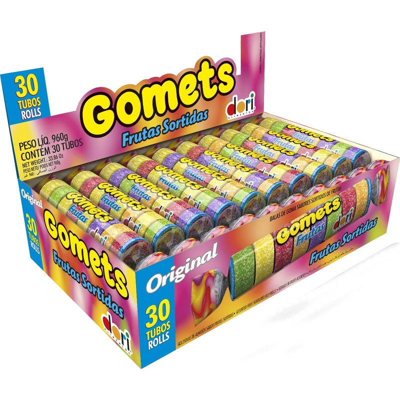 Gomets Fruit Flavored Candy Rolls | Assorted Flavors | 30