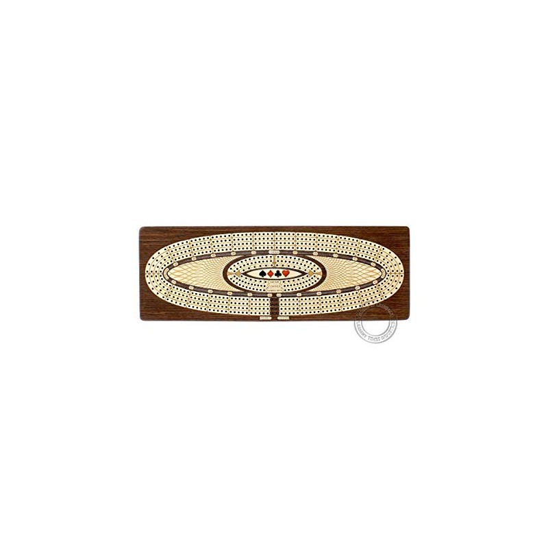 House of Cribbage - Continuous Cribbage Board Box Inlaid in