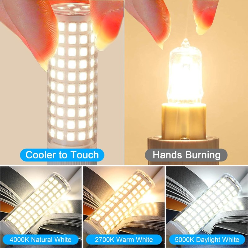 DUMILOO G9 LED Bulb 6W,60W Halogen Equivalent,4000K Natural White,High Brightness