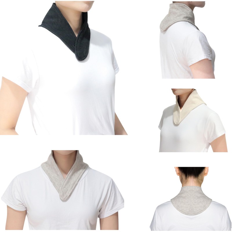 Dark Gray Neck Supporter with Cairo Pocket, Cold Protection, Neck