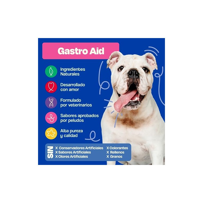 Dogelthy Gastro Aid Suplemento con Pre y Probioticos para Perros