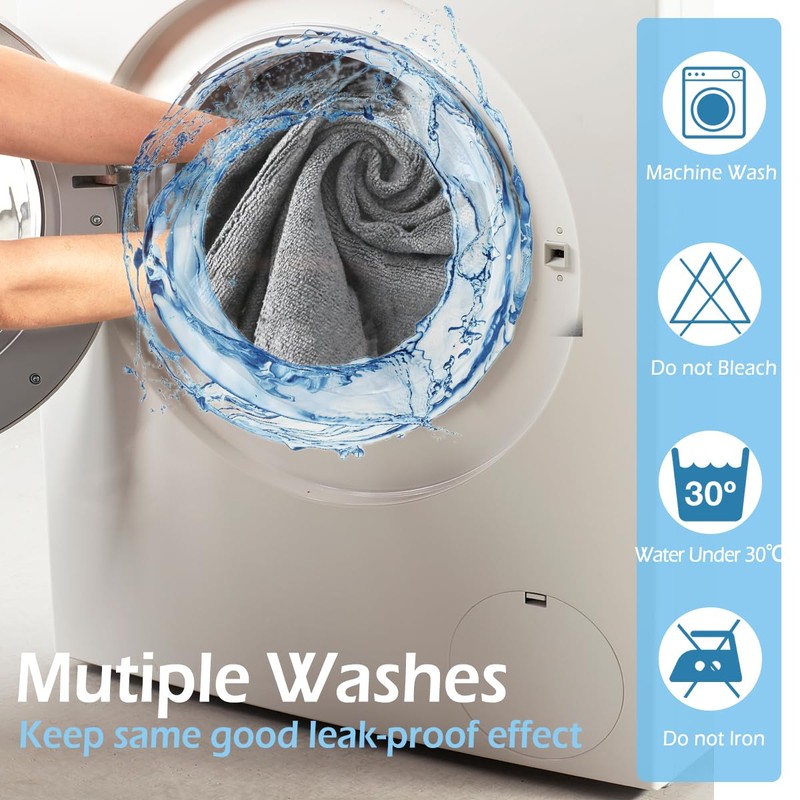 Puomue Grey Salon Towels, Super Soft and Absorbent Microfiber Hair