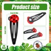 24Pcs Ladybug Hair Clips, Cute Lady Bug Snap Barrette for