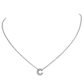 Sterling Silver Necklace with Initial C Letter Name 925 Stamp Dainty Pendant Women Jewellery