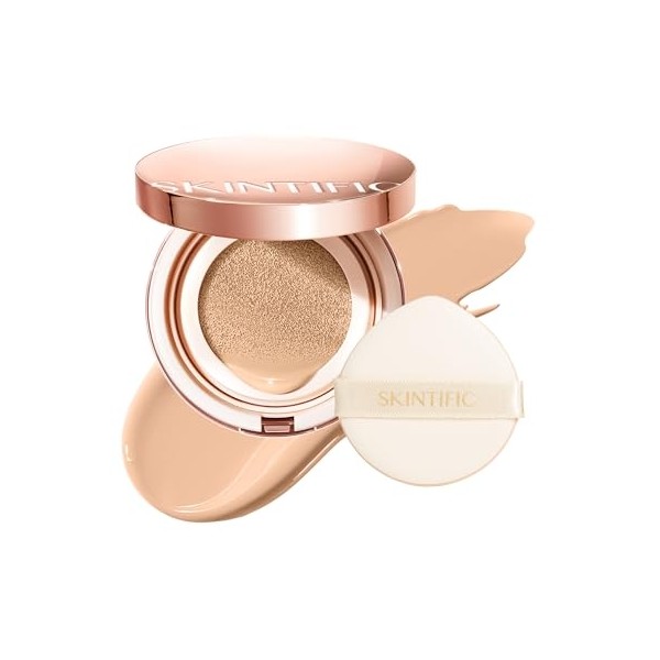 Full Coverage Cushion Foundation, Weightless, Skin Fit, Satin Glow Finish,