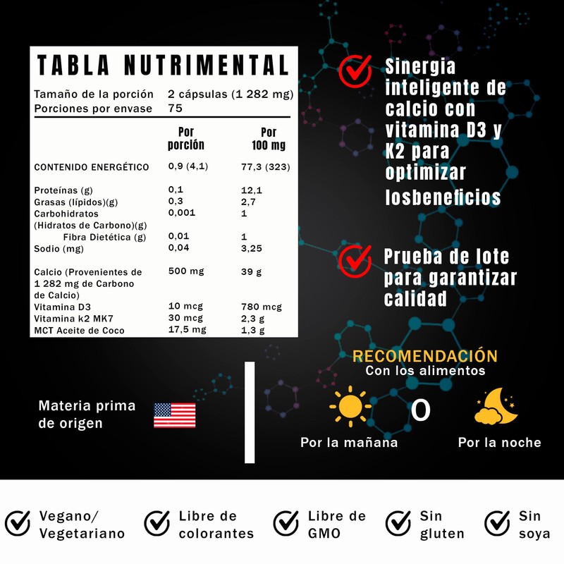 ULTRA Calcio + K2 | Con MCT aceite de coco