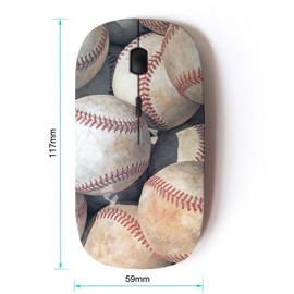Graphic4You Baseball Theme Sports Design Ergonomic Wireless Mouse with Nano Receiver