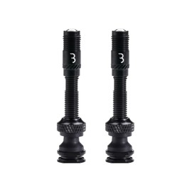 BBB Cycling CoreCap AL Tubeless Valve Set - Lightweight Aluminum - 40mm - 300% More Airflow - Universal Pump Compatibility - 2 Pack - Black - BTI-166