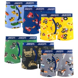 JAHSIYI Boys Underwear 5T Toddler Kids Cotton 4t-5t Boxers Size 5 Yr Old Toddlers Clothes Comfy Excavator Undies Boxer Para Niños Ropa Interior Calzoncillos