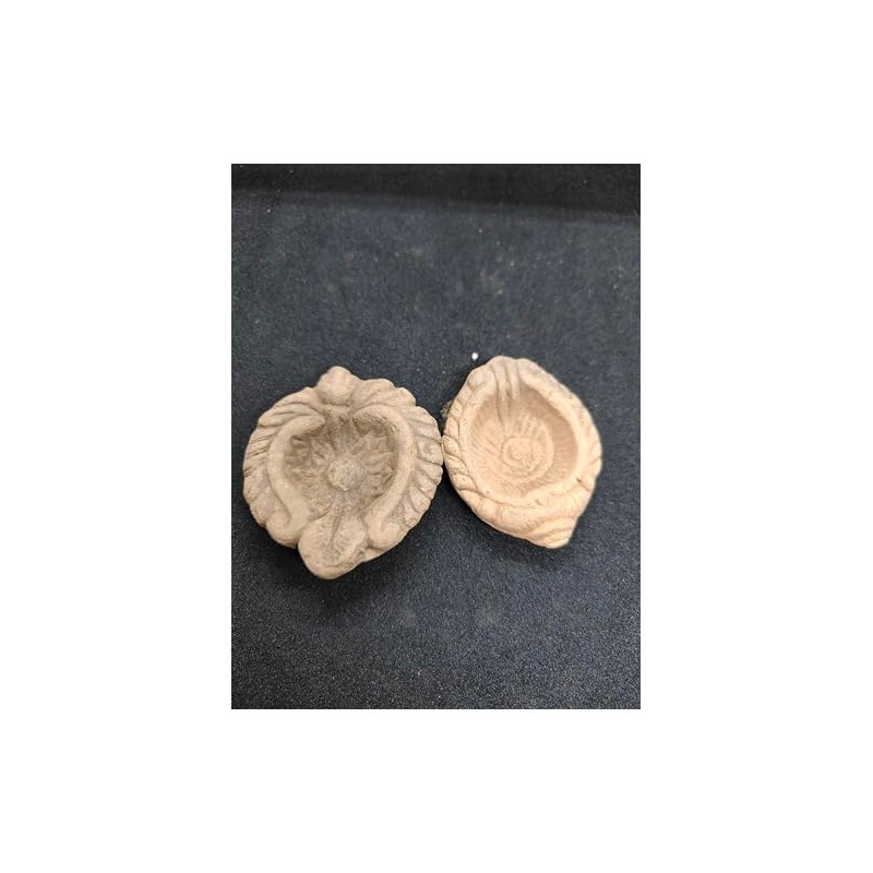 Generic Smoked Mini Clay Diya Broken 200 GMS, Saffron