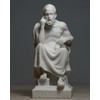 Greek Philosopher Socrates Alabaster Statue Sculpture Athens Academy 6.7 inches