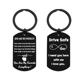 Nfyxcaz Drive Safe Keychain Husband Dad Boyfriend Gifts Valentines Day Gifts for Him I Love You Gift Husband Anniversary Christmas Birthday Gifts for Men