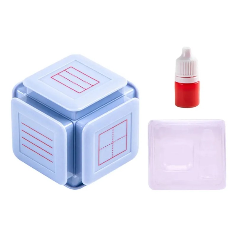 Enseñanza De Ejercicios De Sellos De Caja Grande Azul