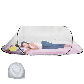 Pop up Mosquito Nets, Foldable Mosquito Net, Portable Single Person Large Space Encryption Mesh Mosquito Net without Installation for Home, Dormitory, Travel, Camping