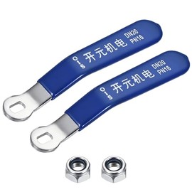 YOKIVE 2 Pcs Lever Handle, Iron Chrome Plated Replacements Quarter Turn with Plastic Vinyl Grips DN20 | Great for Ball Valve (Blue)