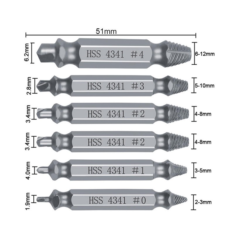 12 Piece Screw Extractor Set, Professional Left Extractor Set, Screw
