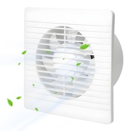 4 Pulgadas Ventilador Extractor de Baño, Ventiladores de Ventilación Montados en la Pared Silencioso con Válvula Anti Retorno para Baño, Cocina, Salón, Sótano, Inodoro, Instalación en Muro y Ventana