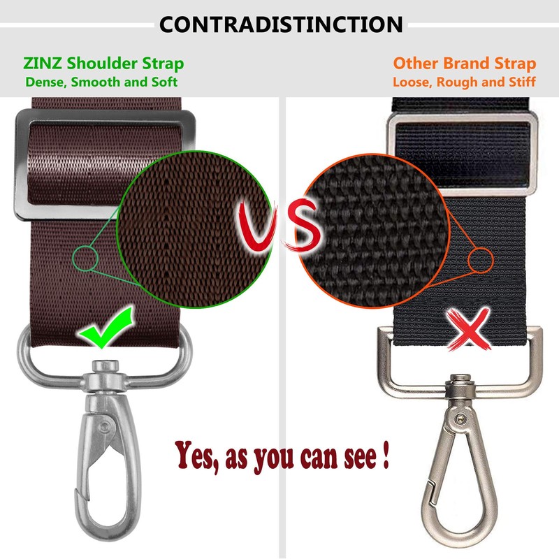 ZINZ Shoulder Strap, 57" Padded Adjustable Shoulder Bag Straps Replacement