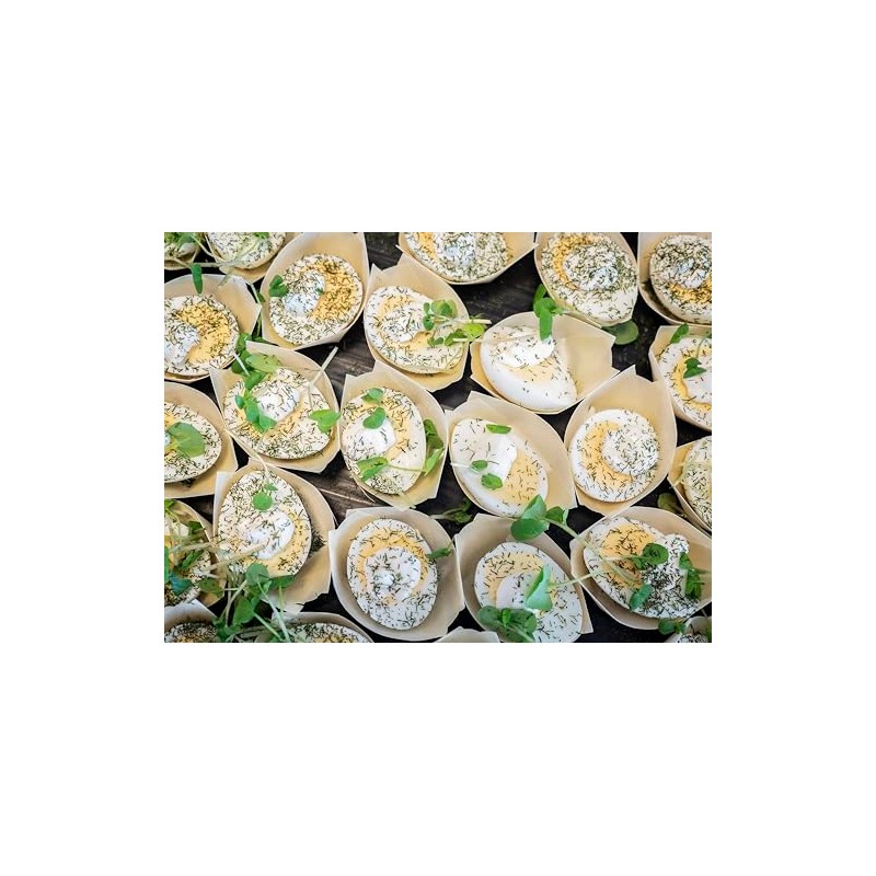 ABENA Gastro Disposable Bowls, Wooden Bamboo Boats | 100 Pack