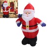 3.9ft Inflatable Santa with Gift Bag Light Decoration Polyester Easy