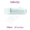Labvida 100pcs Frosted Microscope Slides, Standard Grade, Dim.75x25mm(2.95''x0.98''), 90° Corners,