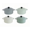 Creative Co-Op Stoneware Lids (Set of 4 Colors) Mini Baker