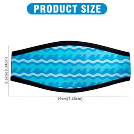 BRTNUP Dive Mask Strap, Decorative Printing Swim Mask Strap Covers, Hair Tape, Neoprene Diving Mask Strap Cover, Eyeglass Strap, Mask Strap Cover for Men and Women Water Sports (blue)