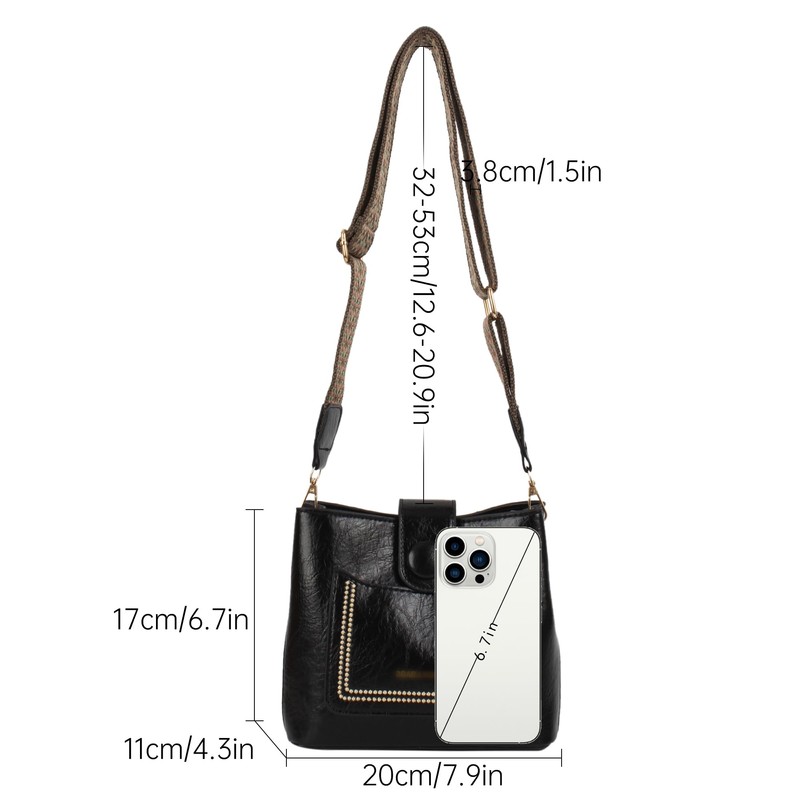 Meliyya Suede Bag Small Retro Shoulder Bag Crossbody Shoulder Bag