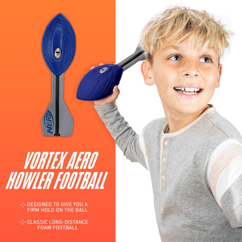 Nerf Vortex Aero Howler Foam Ball - Classic Long-Distance Football
