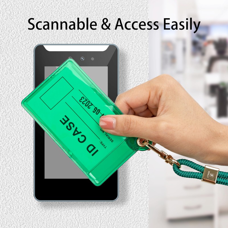 SENLLY Badge Holder with Lanyard, Minimalist Soft Transparent ID Card