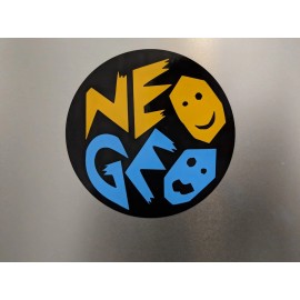 NeoGeo 2 -  Arcade Round NEOGEO Neo GEO Gloss Yellow/Blue Vinyl Decal Sticker 3"x 3"
