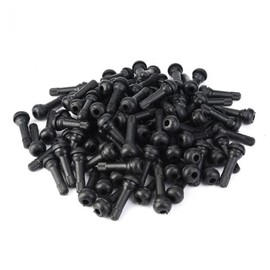 100 Pcs TR414 Tire Valve Stem Black Rubber Snap-in Valves, Tubeless Valve Stems Suit for 0.453 inch Rim Holes on Standard Vehicle Tires - ONE Free Valve Core Removal - MSY VALVE (TR414-100)