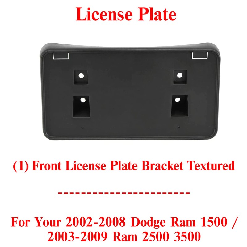US AUTO PARTS PLUS New Front License Plate Bracket Textured