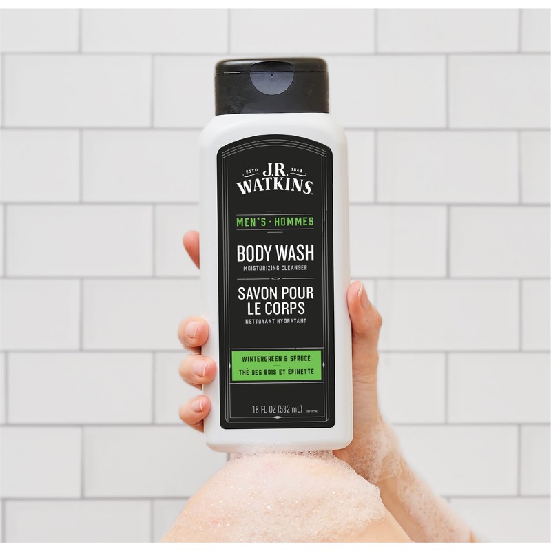 J.R. Watkins Body Wash Men's Wintergreen and Spruce, 18 fl